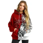 Custom Indiana Hoosiers Jesus Tear Hoodie Best Selling