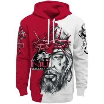 Custom Northern Illinois Huskies Jesus Tear Hoodie Best Selling