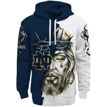 Custom Notre Dame Fighting Irish Jesus Tear Hoodie Best Selling