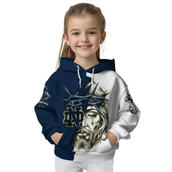 Custom Notre Dame Fighting Irish Jesus Tear Hoodie Top Rated