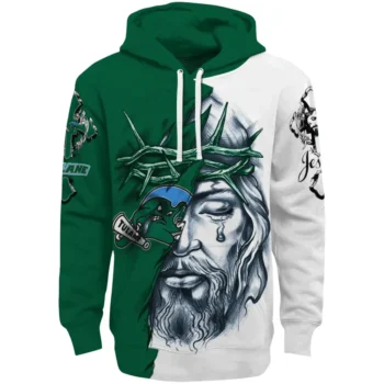 Custom Tulane Green Wave Jesus Tear Hoodie Best Selling