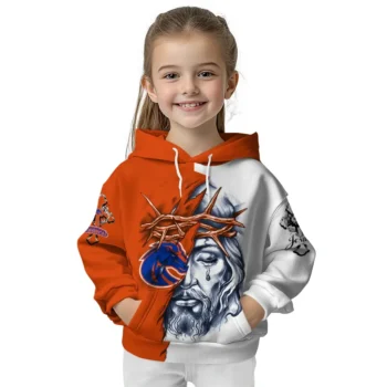 Customized Boise State Broncos Jesus Tear Hoodie Top Rated