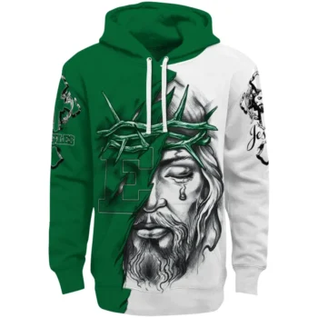 Customized Eastern Michigan Eagles Jesus Tear Hoodie Best Selling