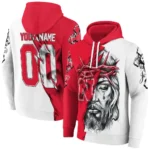 Customized Nebraska Cornhuskers Jesus Tear Hoodie Best Selling