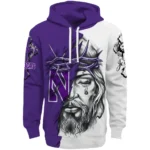 Customized Northwestern Wildcats Jesus Tear Hoodie Best Selling