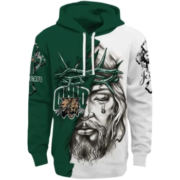 Customized Ohio Bobcats Jesus Tear Hoodie Best Selling