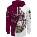Customized Virginia Tech Hokies Jesus Tear Hoodie Best Selling