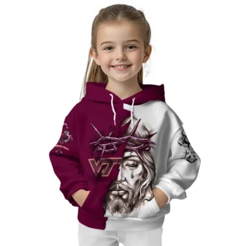 Customized Virginia Tech Hokies Jesus Tear Hoodie Top Rated