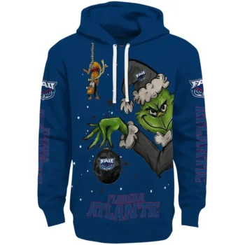 Florida Atlantic Owls Hoodie - Chirstmas Grinch