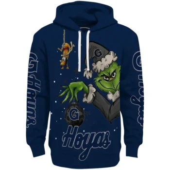 Georgetown Hoyas Hoodie - Chirstmas Grinch