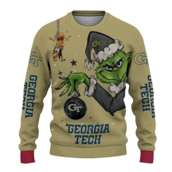 Georgia Tech Yellow Jackets Sweater - Grinch Stare