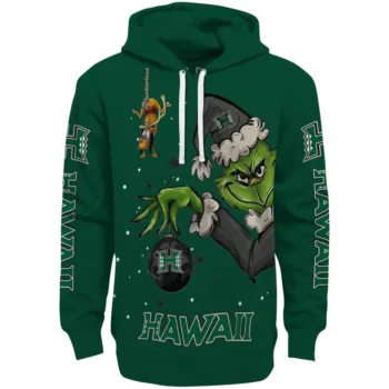 Hawaii Rainbow Warriors Hoodie - Chirstmas Grinch
