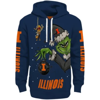 Illinois Fighting Illini Hoodie - Chirstmas Grinch