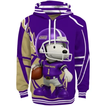 James Madison Dukes Hoodie - Football Snoopy