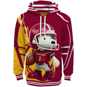 Louisiana-Monroe Warhawks Hoodie - Louisiana Monroe Warhawks Football - Snoopy