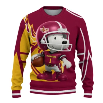 Louisiana-Monroe Warhawks Sweater - Louisiana Monroe Warhawks Helmet - Snoopy