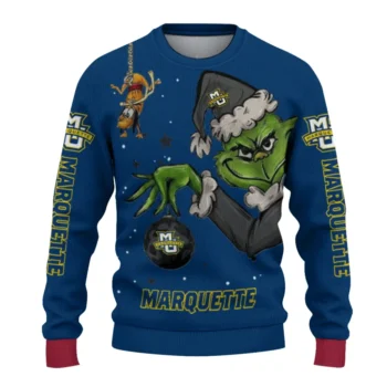 Marquette Golden Eagles Sweater - Grinch Stare