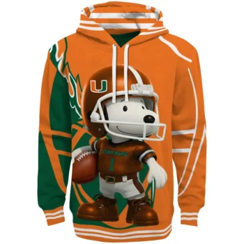 Miami Hurricanes Hoodie - Football Snoopy
