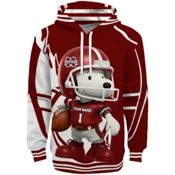 Mississippi State Bulldogs Hoodie - Football Snoopy