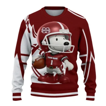 Mississippi State Bulldogs Sweater - Helmet Snoopy