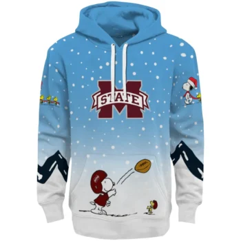 Mississippi State Bulldogs Hoodie - Winter Snoopy