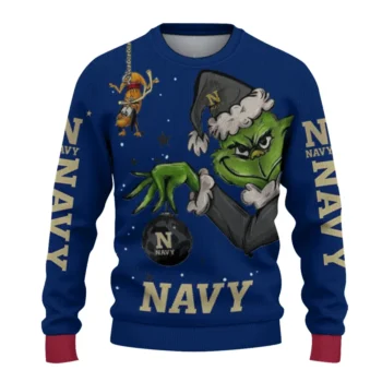 Navy Midshipmen Sweater - Grinch Stare