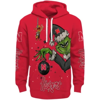 Nebraska Cornhuskers Hoodie - Chirstmas Grinch