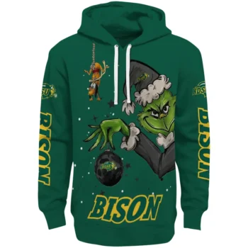North Dakota State Bison Hoodie - Chirstmas Grinch