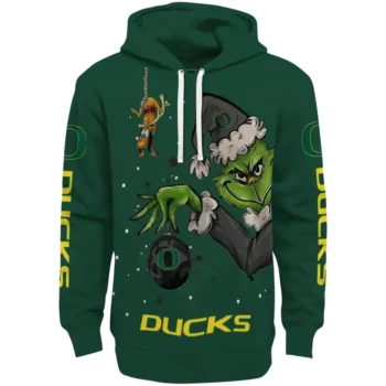 Oregon Ducks Hoodie - Chirstmas Grinch