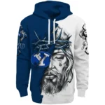 Personalized Byu Cougars Jesus Tear Hoodie Best Selling