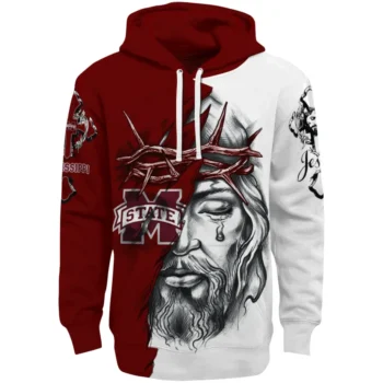 Personalized Mississippi State Bulldogs Jesus Tear Hoodie Best Selling