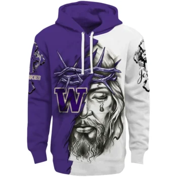 Personalized Washington Huskies Jesus Tear Hoodie Best Selling