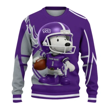 TCU Horned Frogs Sweater - Helmet Snoopy