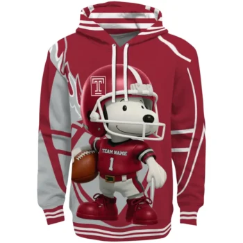 Temple Owls Hoodie - Football Snoopy