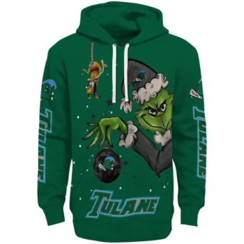Tulane Green Wave Hoodie - Chirstmas Grinch