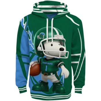 Tulane Green Wave Hoodie - Football Snoopy