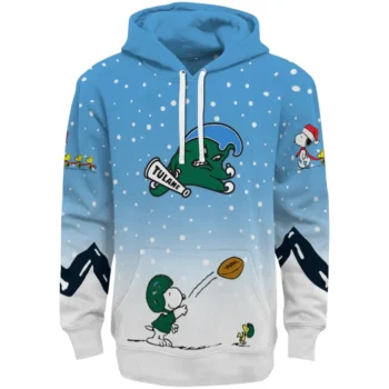 Tulane Green Wave Hoodie - Winter Snoopy