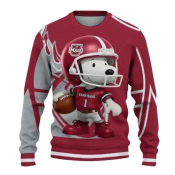 UMass Minutemen Sweater - Helmet Snoopy
