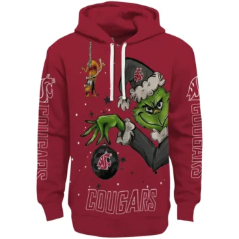 Washington State Cougars Hoodie - Chirstmas Grinch