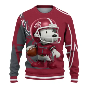 Washington State Cougars Sweater - Helmet Snoopy