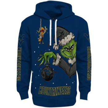 West Virginia Mountaineers Hoodie - Chirstmas Grinch
