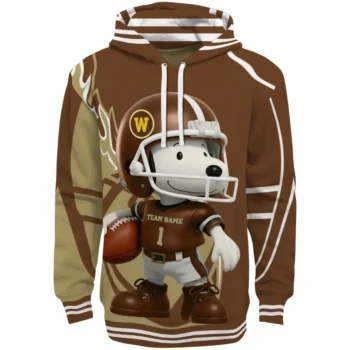 Western Michigan Broncos Hoodie - Football Snoopy