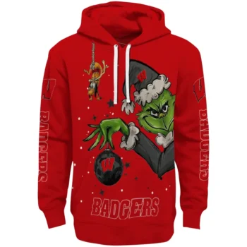 Wisconsin Badgers Hoodie - Chirstmas Grinch