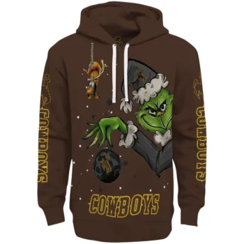 Wyoming Cowboys Hoodie - Chirstmas Grinch