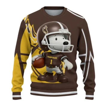 Wyoming Cowboys Sweater - Helmet Snoopy