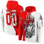 Ac Milan Hoodie Custom Jesus Tear Red Best Selling