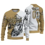 Anaheim Ducks Sweater Customized Jesus Tear Gold White Best Selling