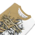 Anaheim Ducks Sweater Customized Jesus Tear Gold White Best Selling