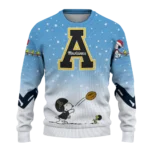 Appalachian State Mountaineers Sweater Personalized Winter Football Snoopy Blue White Best Selling