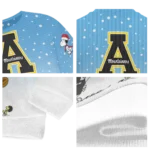 Appalachian State Mountaineers Sweater Personalized Winter Football Snoopy Blue White Best Selling